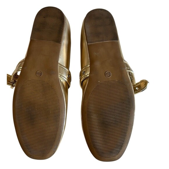 Steve Madden Burkett Gold Metallic Mary Jane Ballet Flats Womens SZ 8.5M - Picture 9 of 10